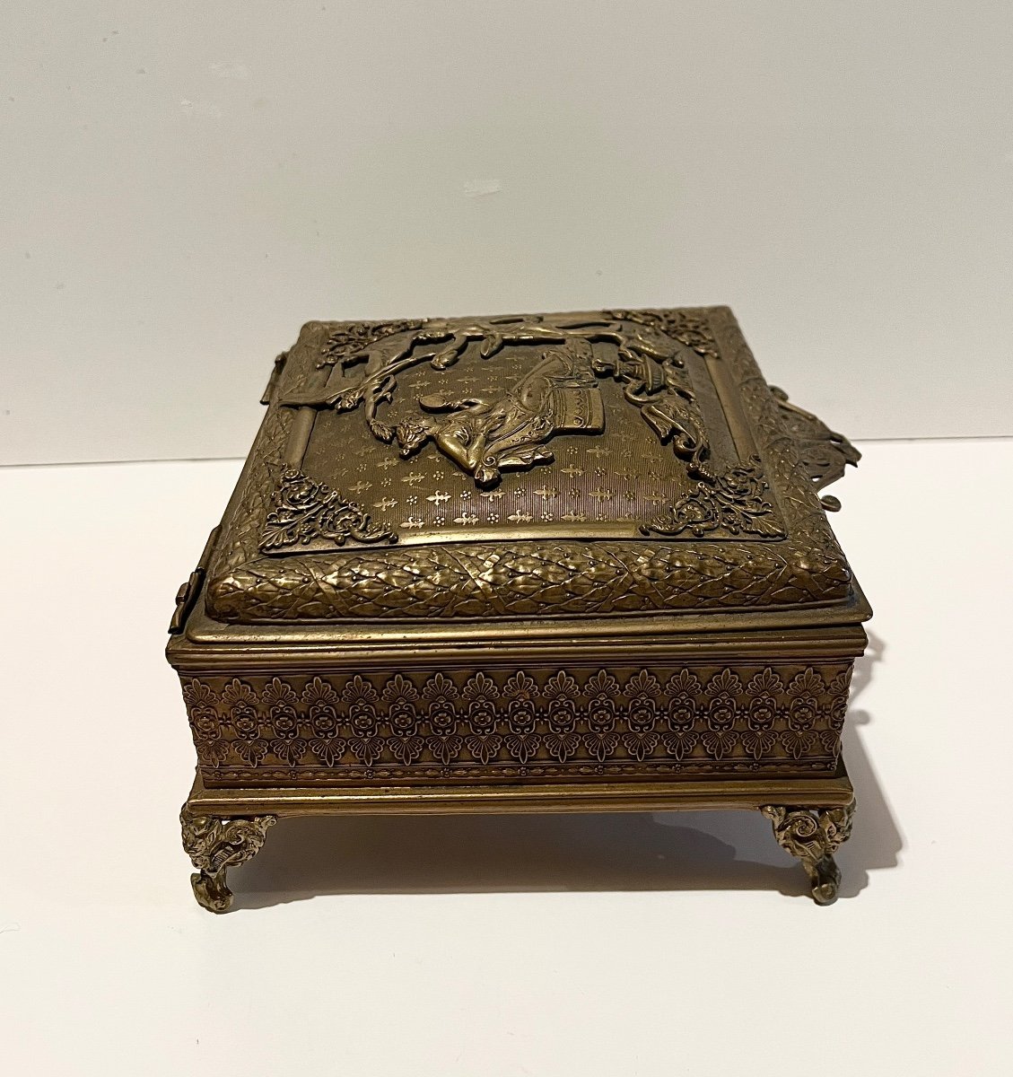 Bronze Jewelry Box 19th Century -photo-4