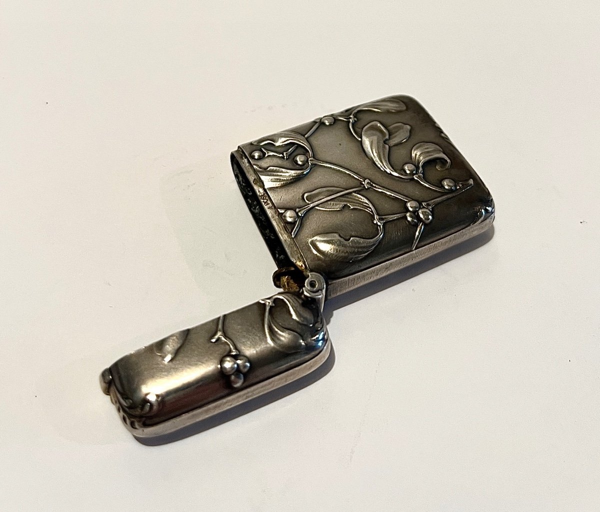 Pyrogen Match Scraper In 800 Silver Art Nouveau-photo-4