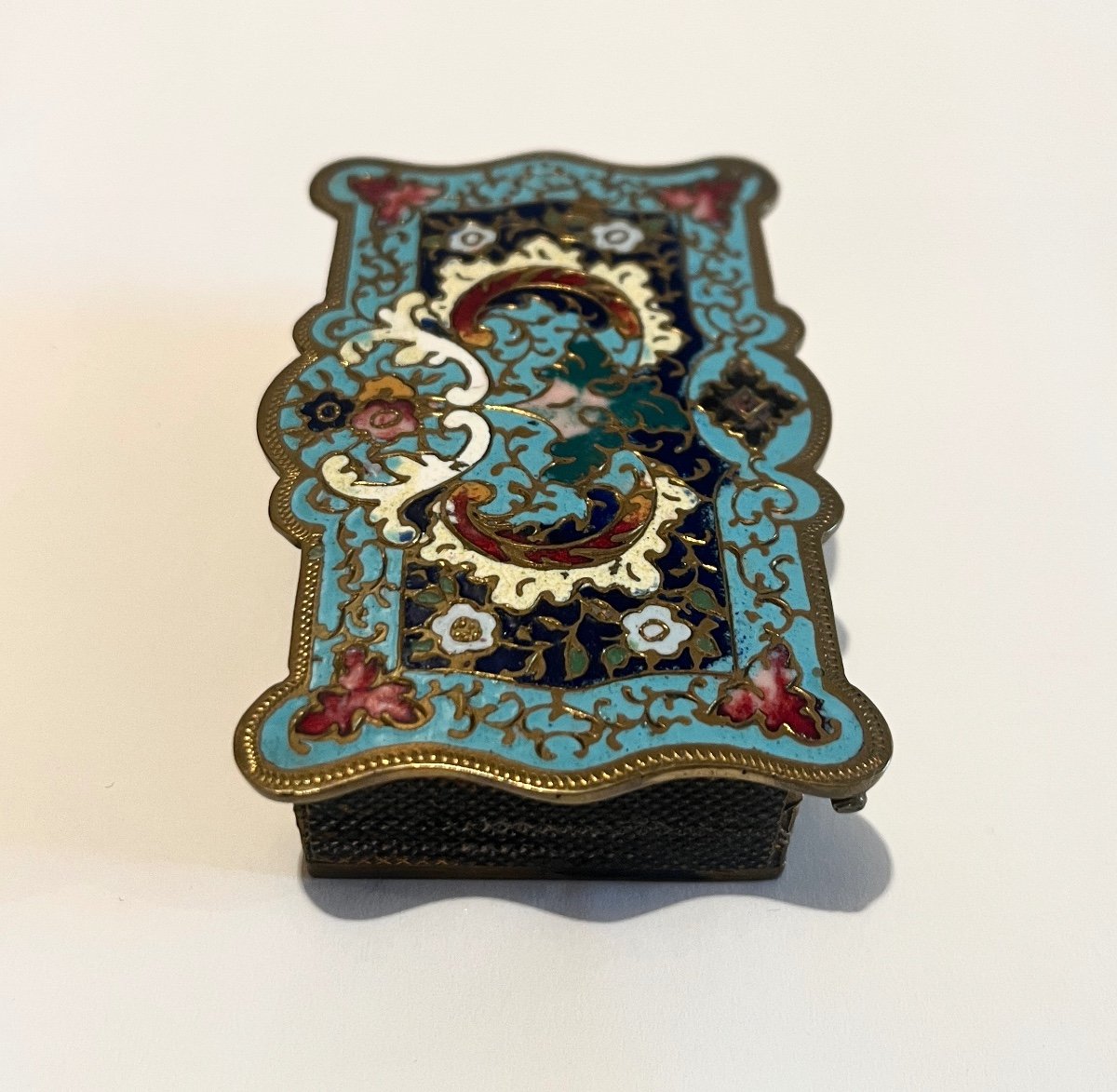 Pyrogenic Matchbox In Gilt Bronze And Cloisonné Enamels Late 19th Century-photo-6