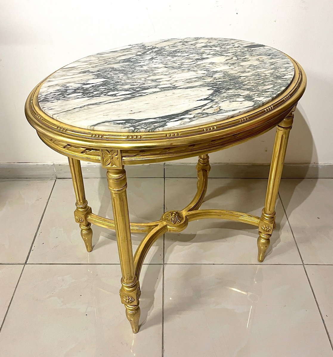 Oval Table In Golden Wood-photo-5