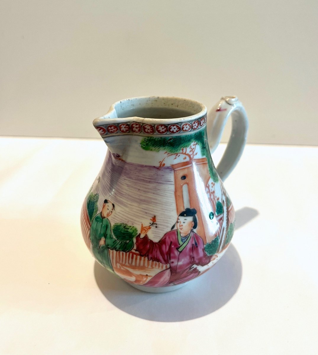 Compagnie Des Indes Crémier Pot  à Lait En Porcelaine XVIIIème Siècle