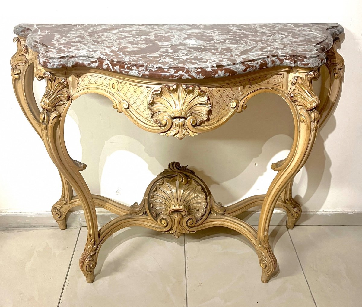 Console Four Legs Louis XV Style 19th Century-photo-2