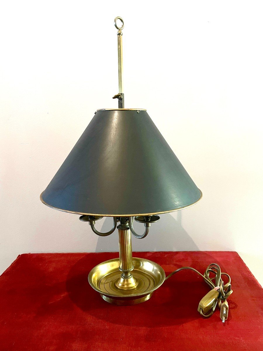 Lampe Bouillotte En Bronze Doré -photo-4