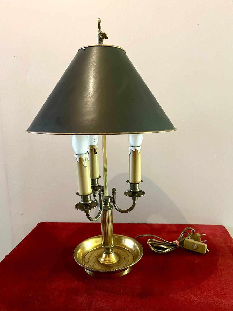 Lampe Bouillotte En Bronze Doré -photo-7