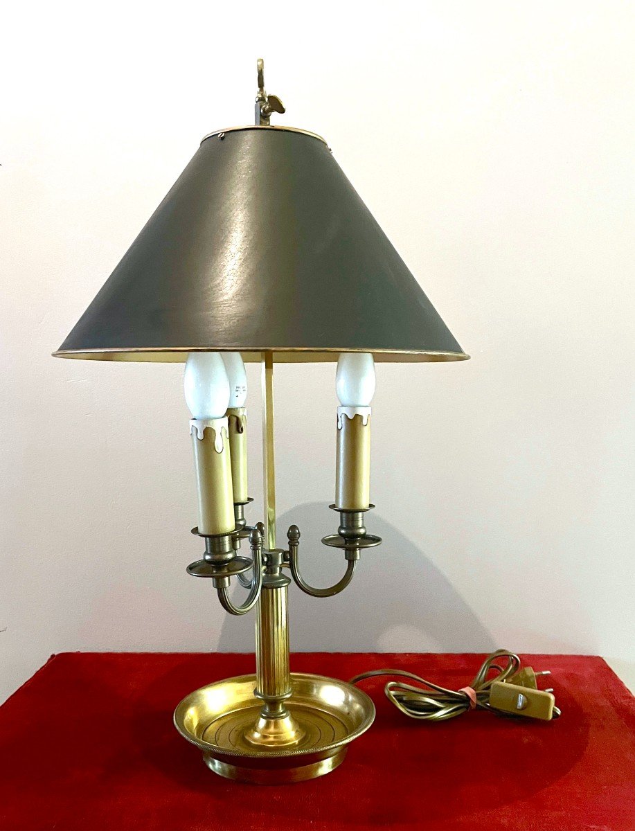 Lampe Bouillotte En Bronze Doré 