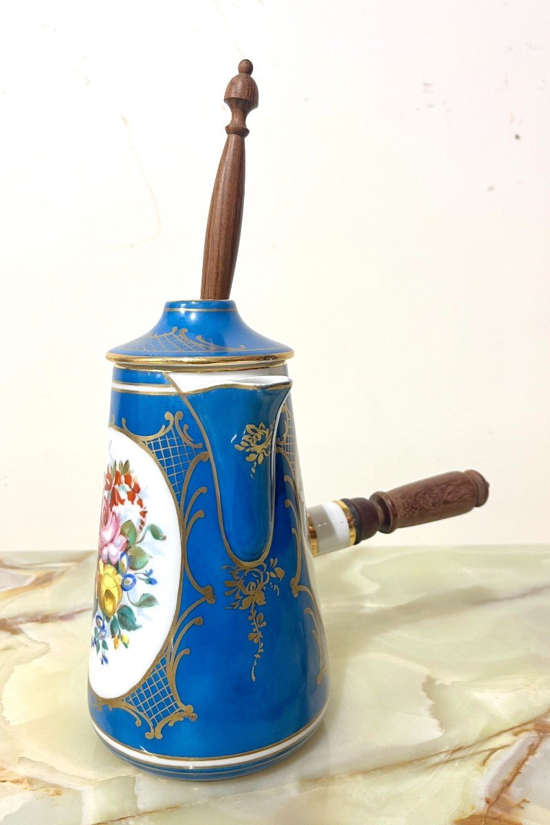 19th Century Sèvres Porcelain Chocolate Pot