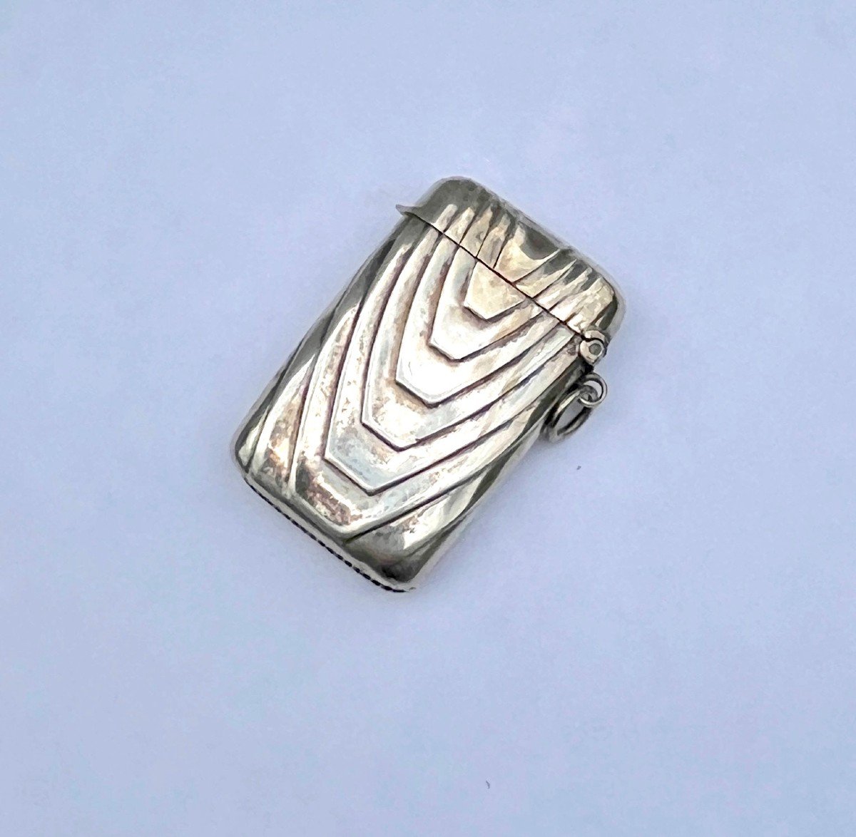 Art Deco Vesta Case In 800 Silver-photo-1