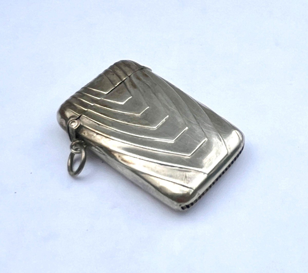 Art Deco Vesta Case In 800 Silver-photo-7