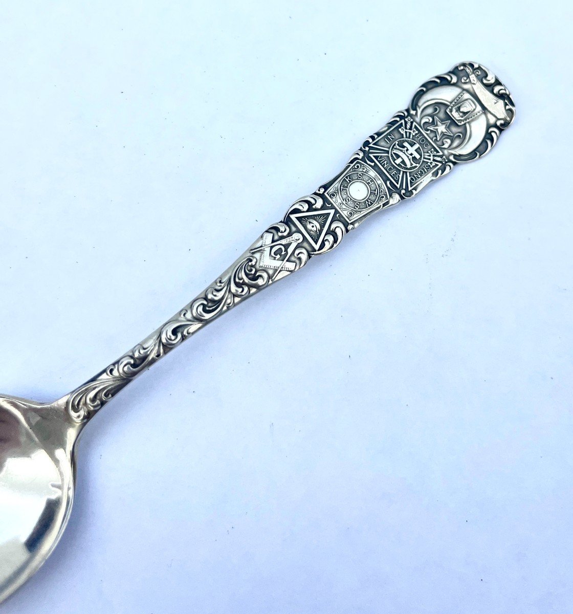 Freemasonry Sterling Silver Spoon-photo-2