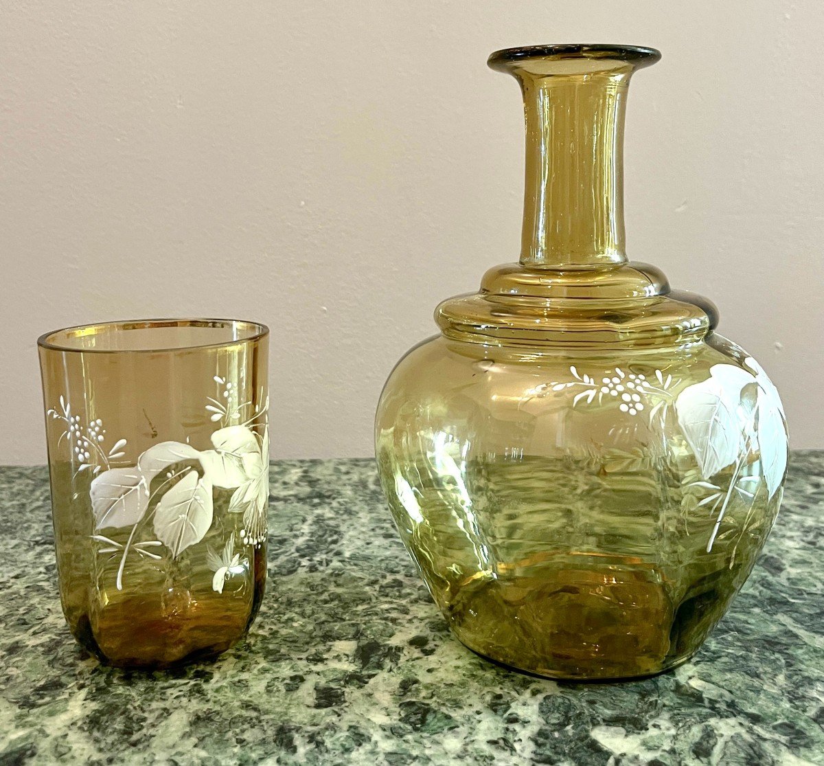 Enameled Glass Night Carafe-photo-4