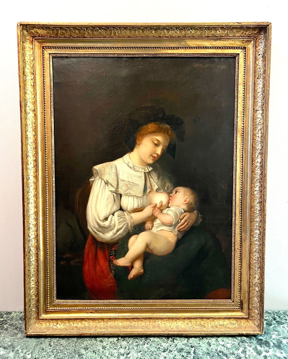 Tableau Alsacien Vierge à l'Enfant