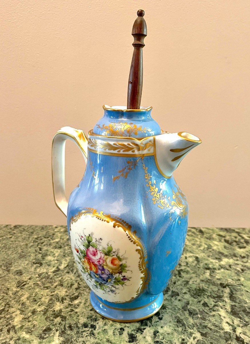 19th Century Paris Porcelain Chocolatière