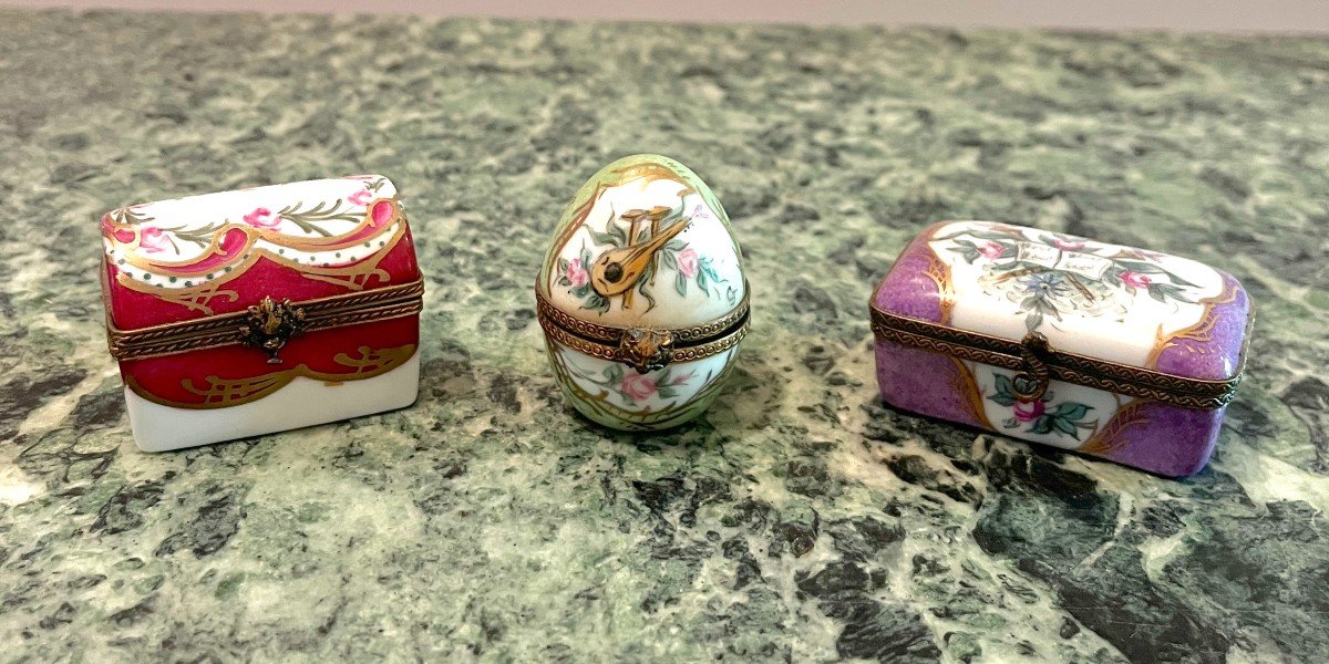 Limoges Porcelain Pill Boxes -photo-1