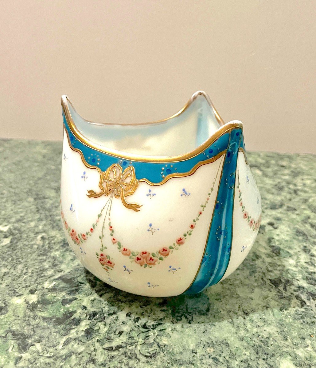 Louis XVI Style Opaline Cup Circa 1900-photo-3