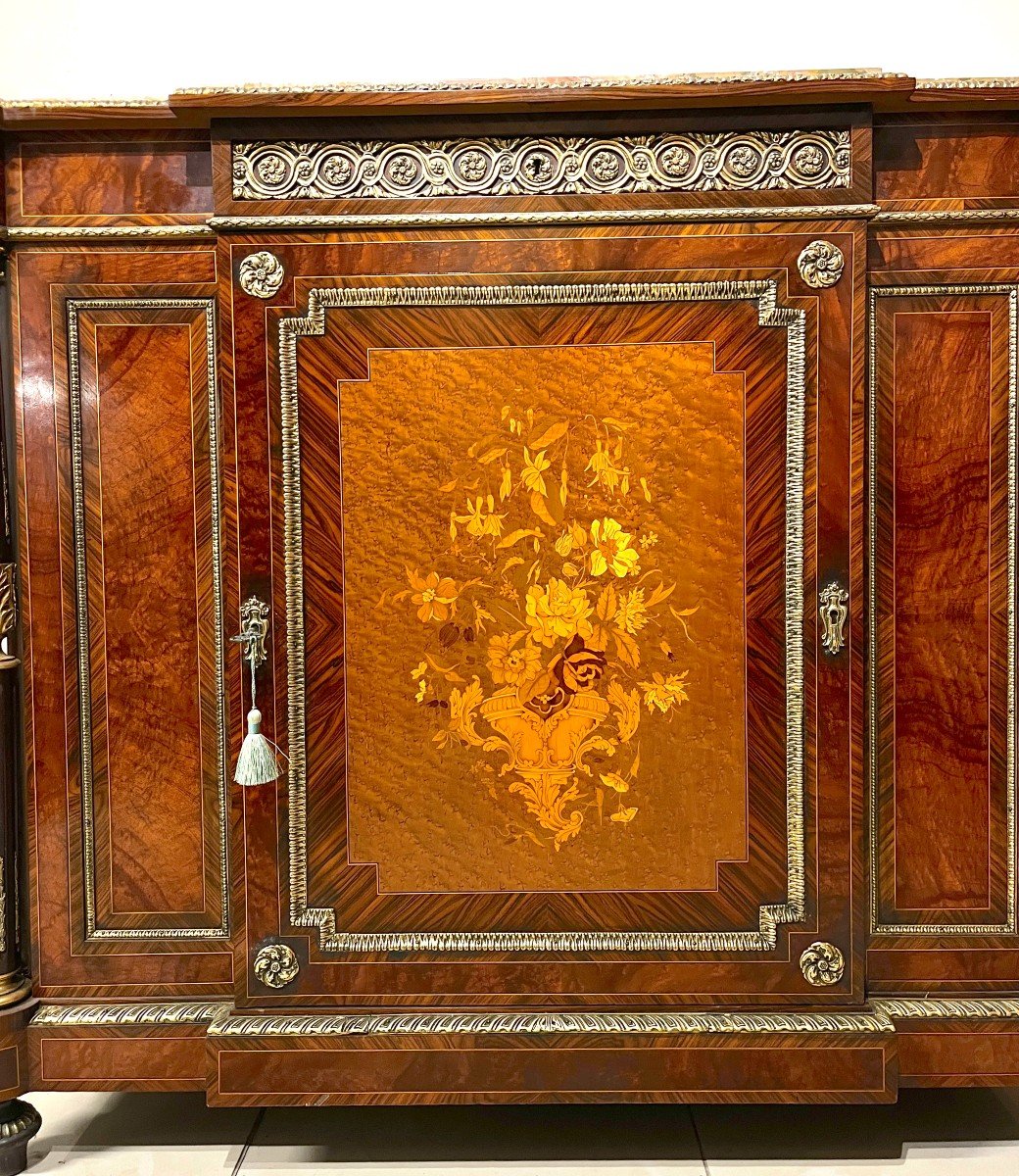 Marquetry And Gilt Bronze Dresser-photo-3