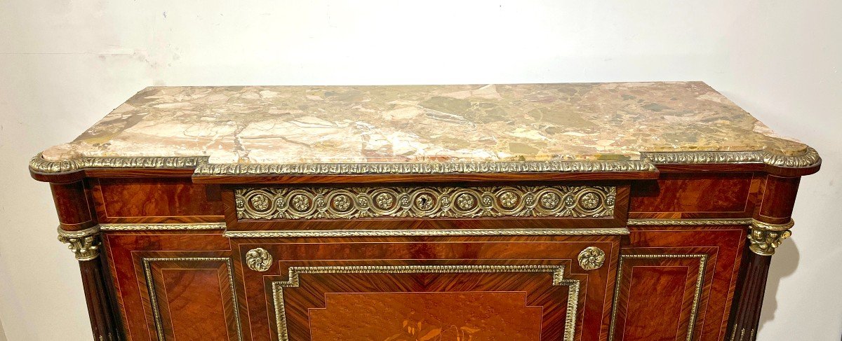 Marquetry And Gilt Bronze Dresser-photo-4