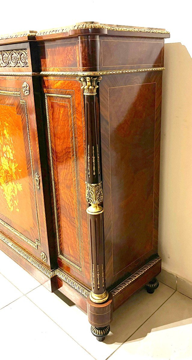 Marquetry And Gilt Bronze Dresser-photo-3