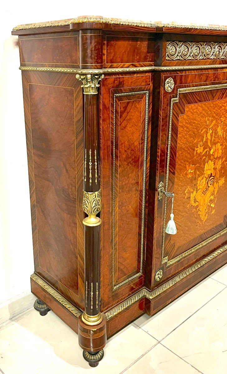 Marquetry And Gilt Bronze Dresser-photo-4