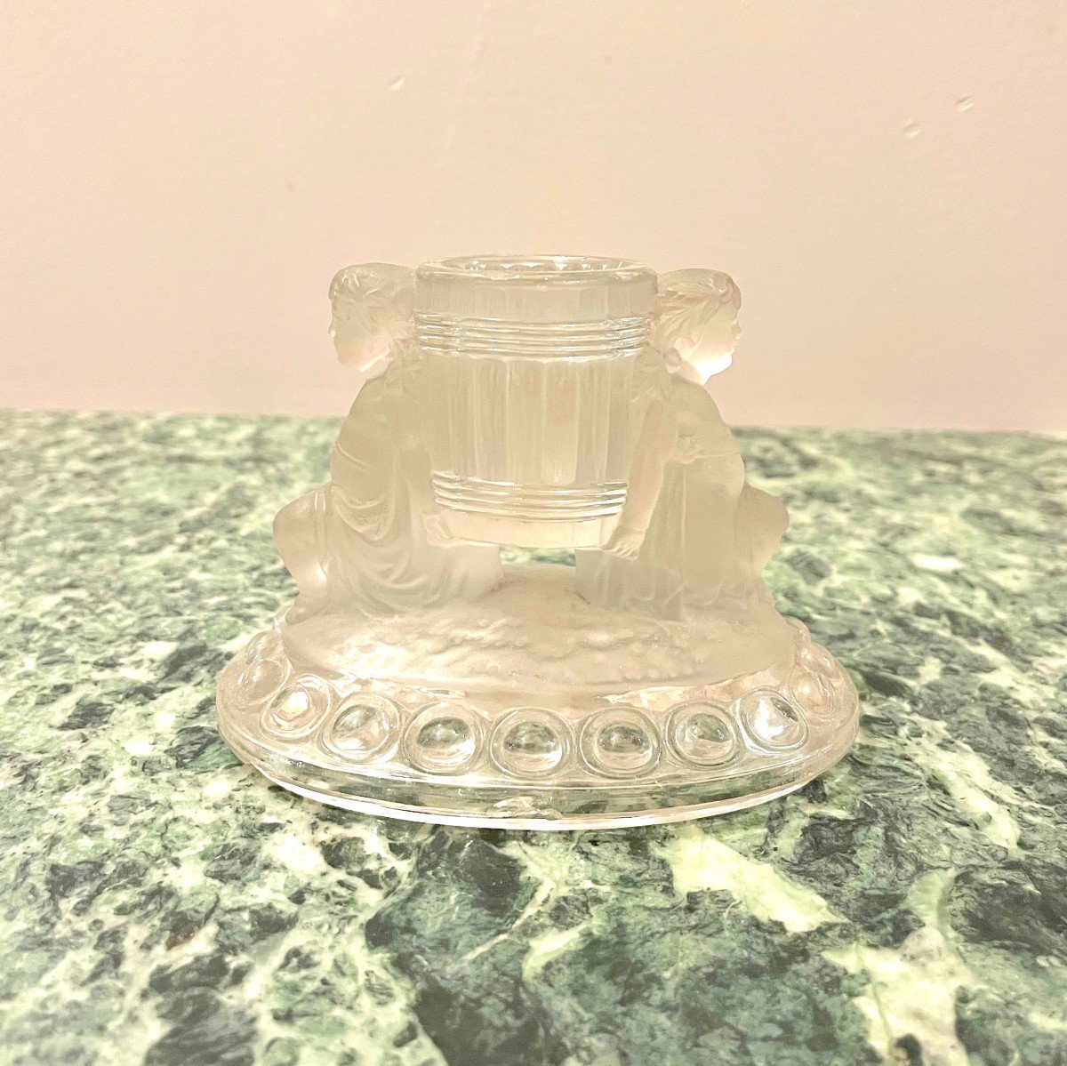 Baccarat Frosted Crystal Pyrogenic Match Holder (unsigned)-photo-4