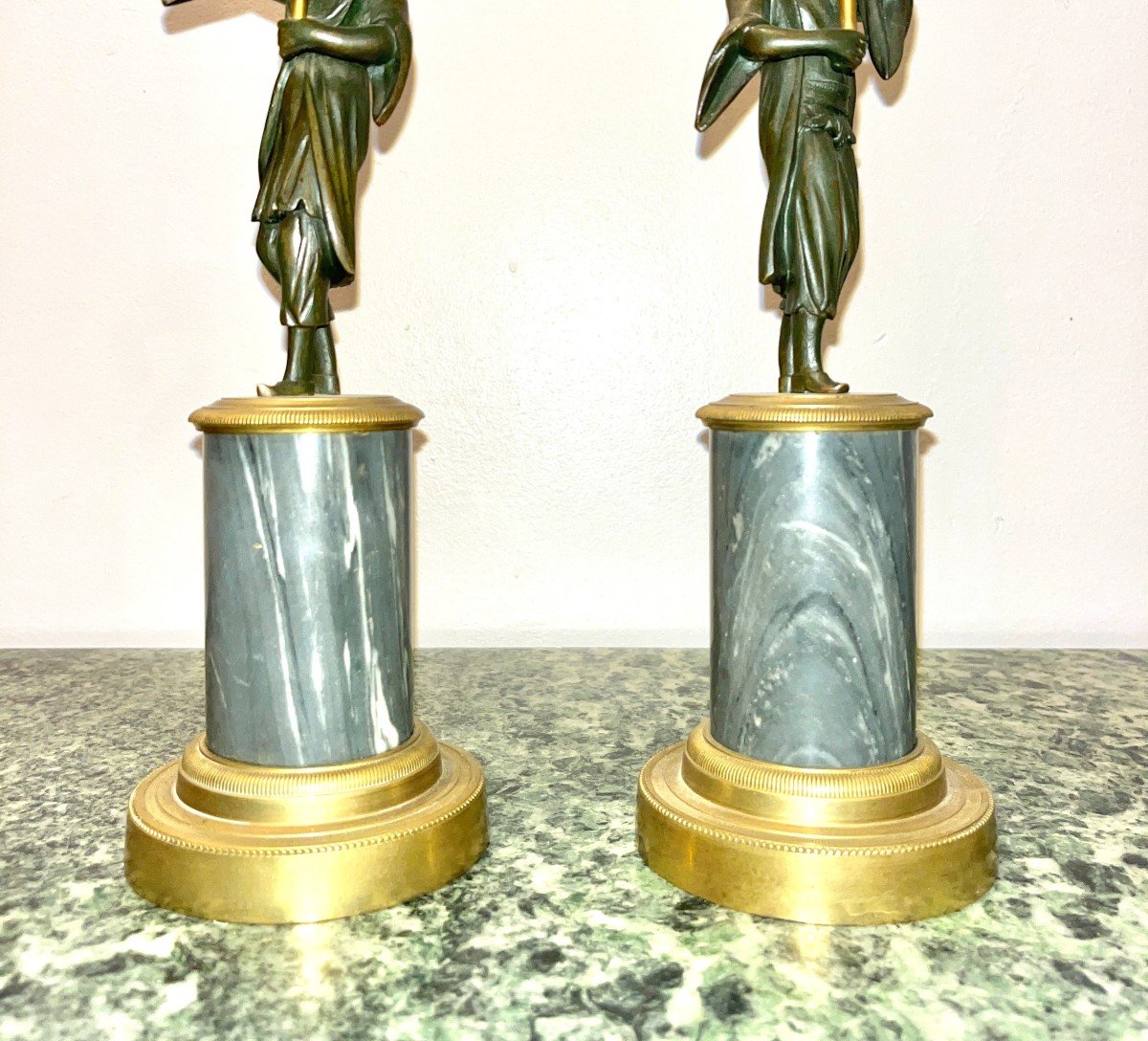 Pair Of Candlesticks, 18th Century, Lxvidirectory Period-photo-7