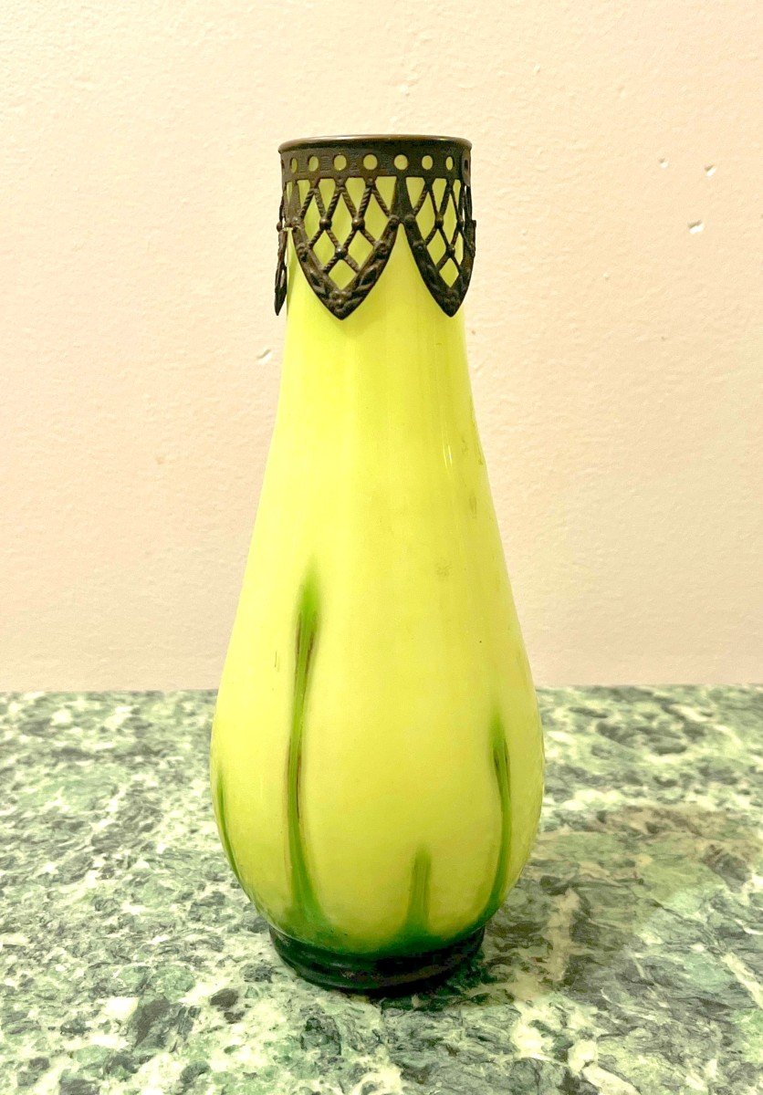 Art Nouveau Blown Glass Vase 1910/1920-photo-2