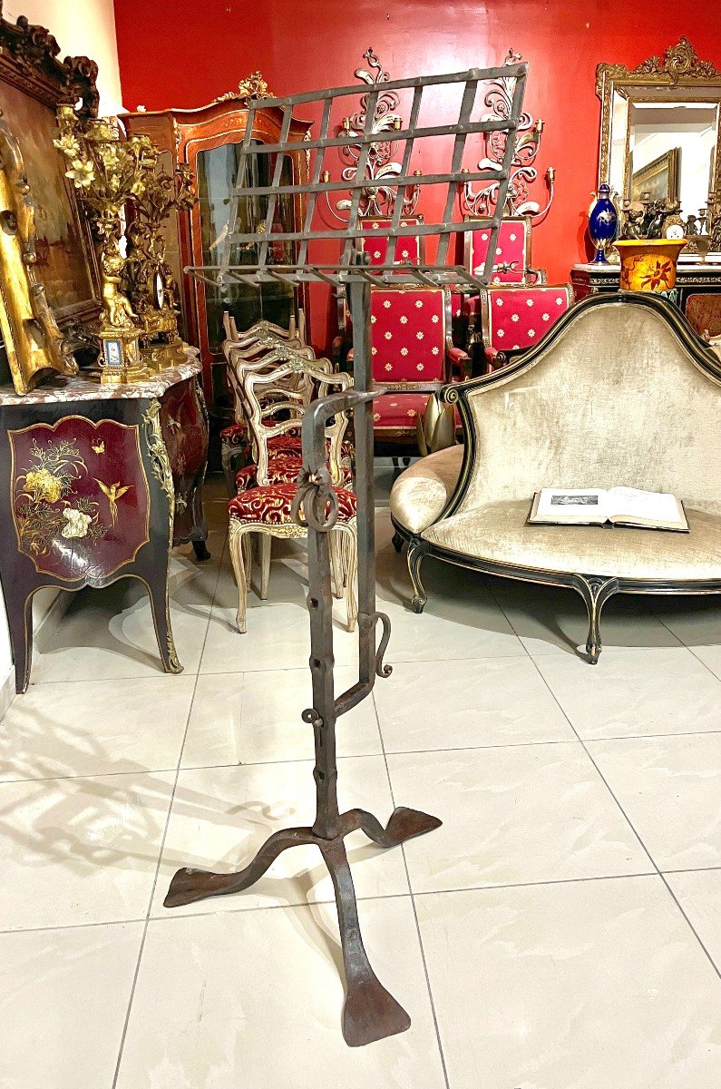 19th Century Wrought Iron Lectern-photo-4