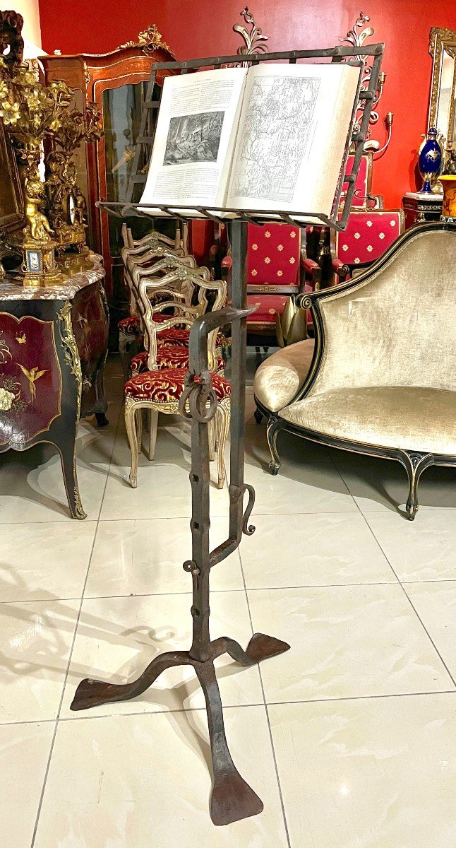 19th Century Wrought Iron Lectern-photo-1