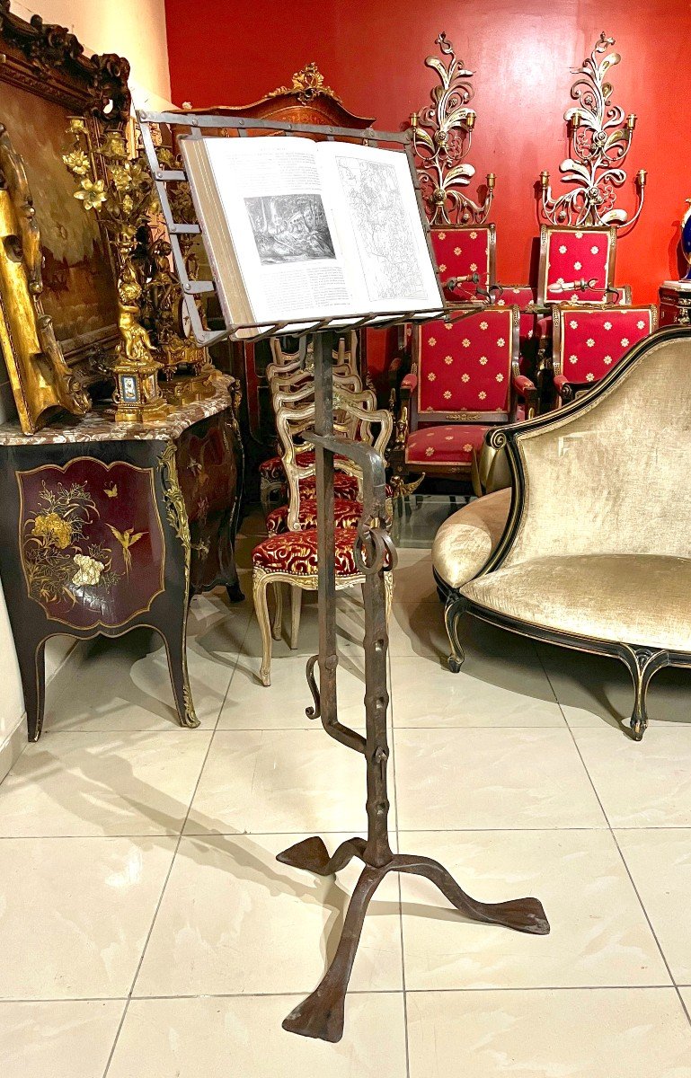 19th Century Wrought Iron Lectern-photo-2