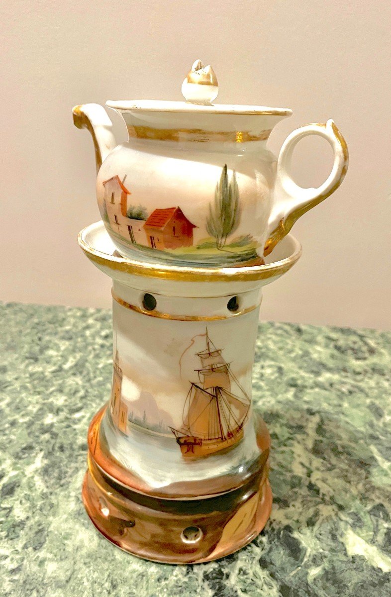 19th Century Paris Porcelain Teapot-photo-6