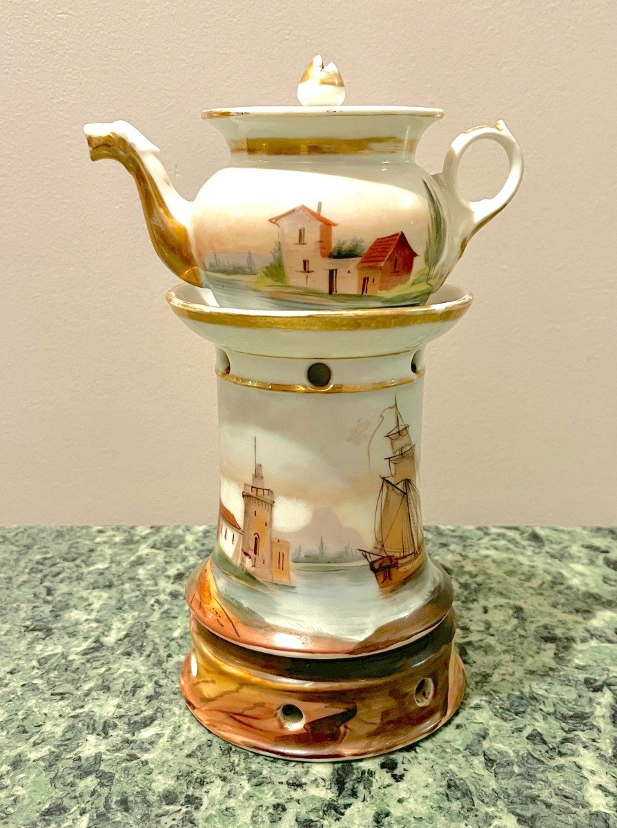 Tisanière En Porcelaine De Paris XIXème Siècle