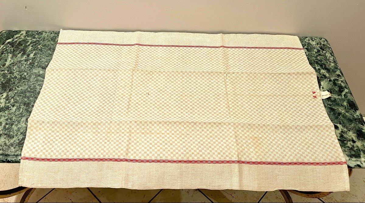 6 Antique Linen Tea Towels-photo-3