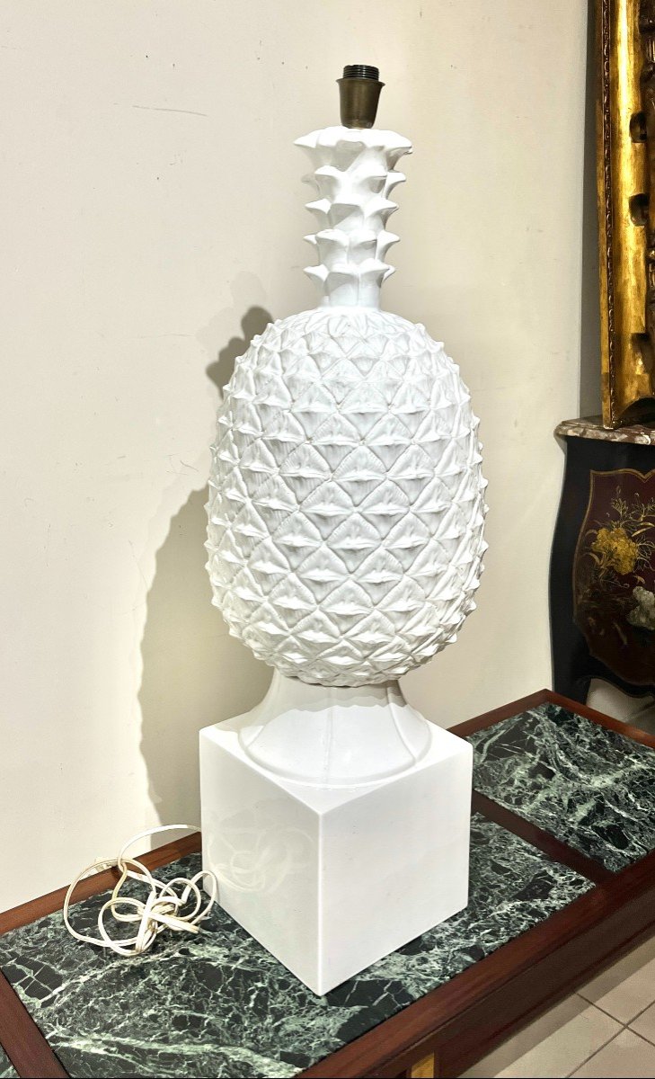 Très Grande Lampe Ananas Années 1970-photo-4