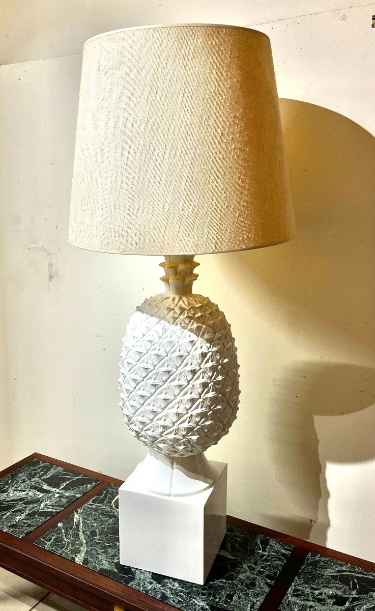 Très Grande Lampe Ananas Années 1970-photo-3