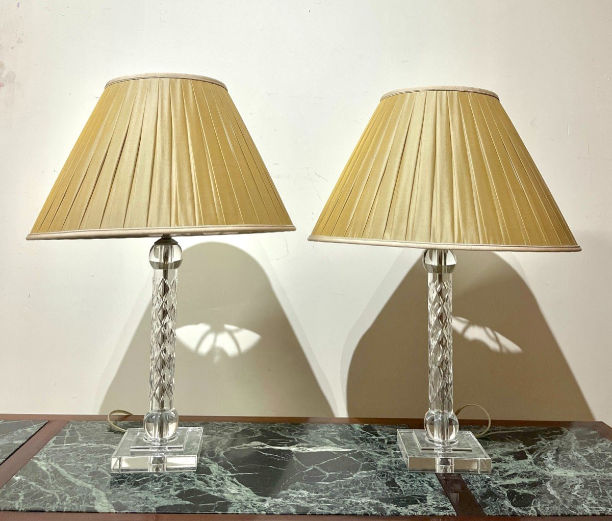 Paire De Lampes En Cristal-photo-2