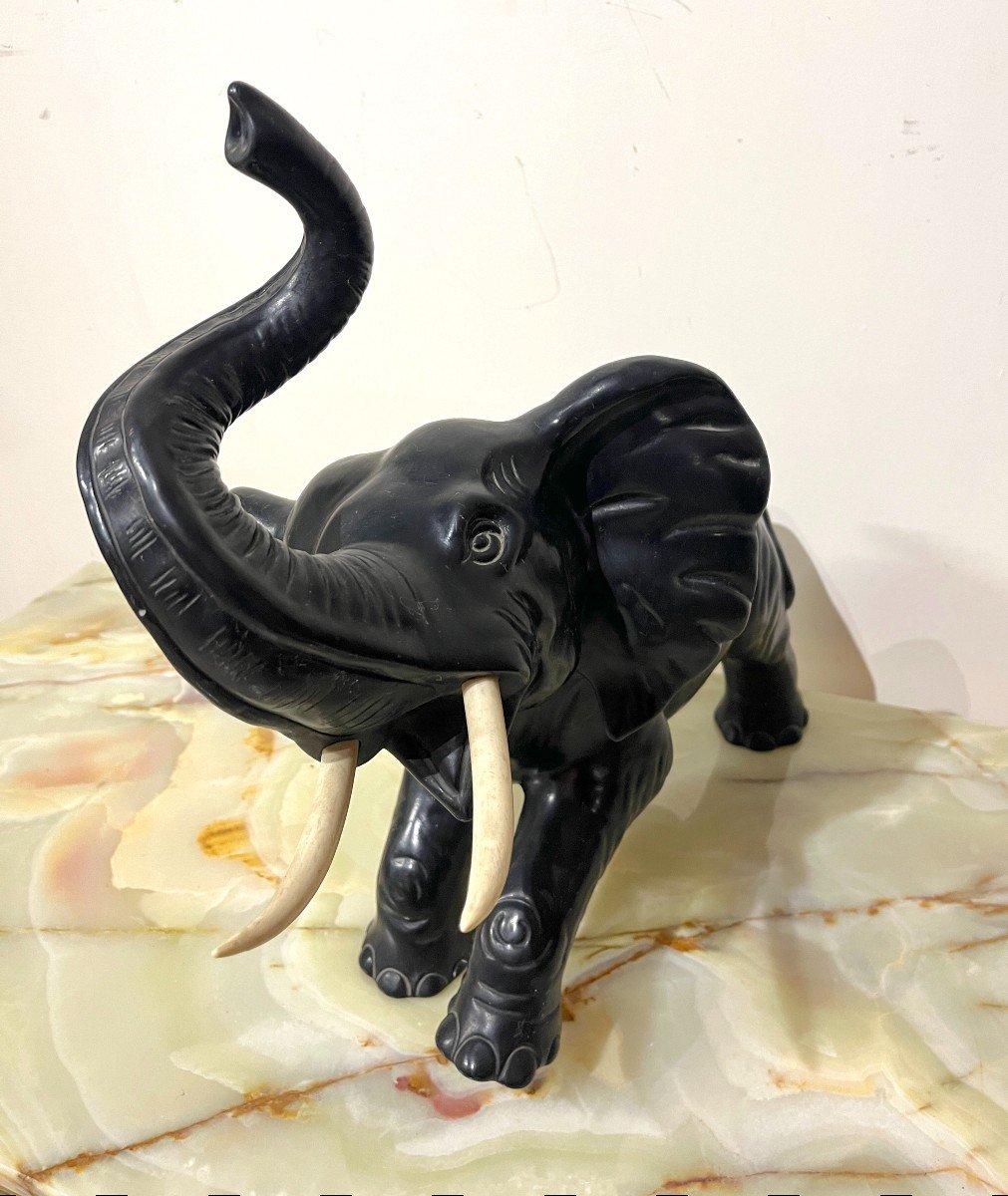 Ceramic Elephant 1960s-1970s-photo-3