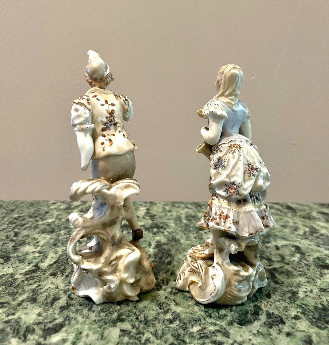 Pair Of German Porcelain Figures, Late 19th Century-photo-4