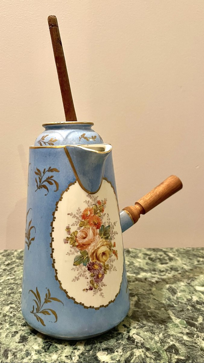 Chocolatière En Porcelaine De Mehun-photo-4