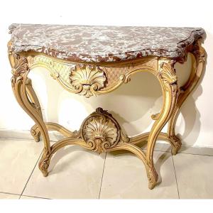 Console Four Legs Louis XV Style 19th Century