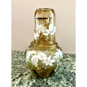 Enameled Glass Night Carafe