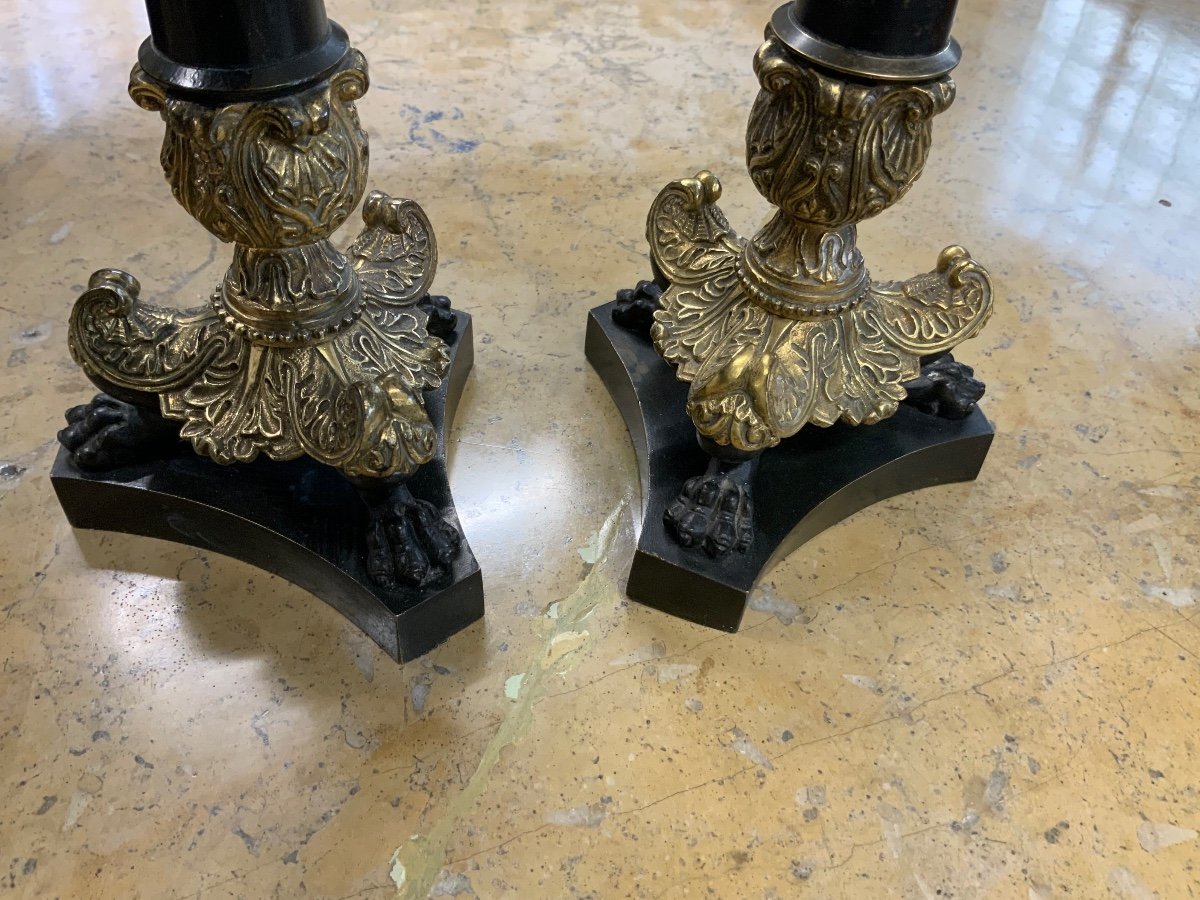 Pair Of Napoleon III Candlesticks-photo-5