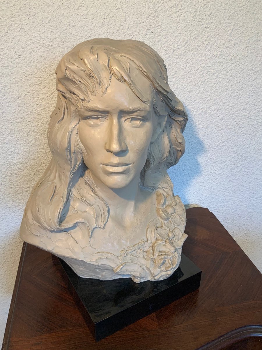 Bust Of A Young Girl Signed Austin Prod-photo-2