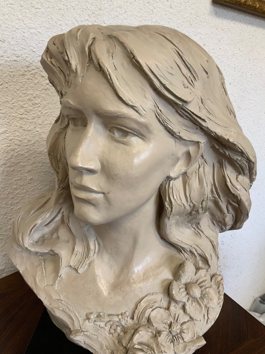 Bust Of A Young Girl Signed Austin Prod-photo-4