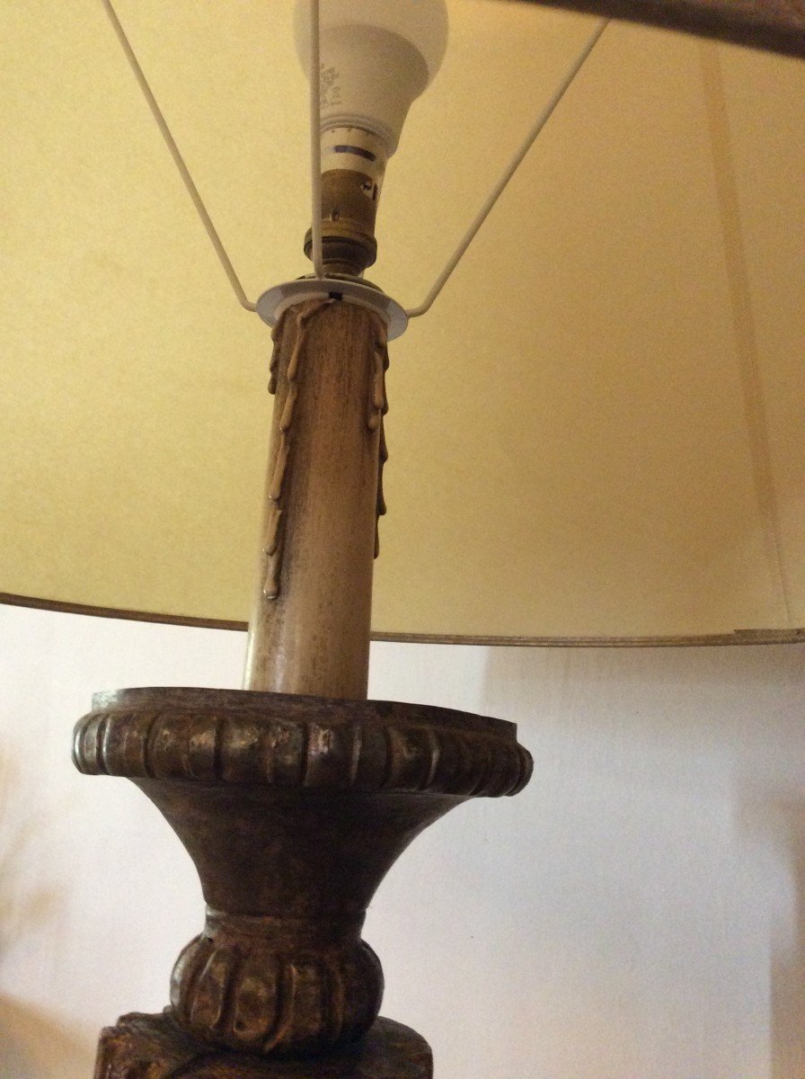 Proantic: Grande Lampe De Salon Sur Colonne