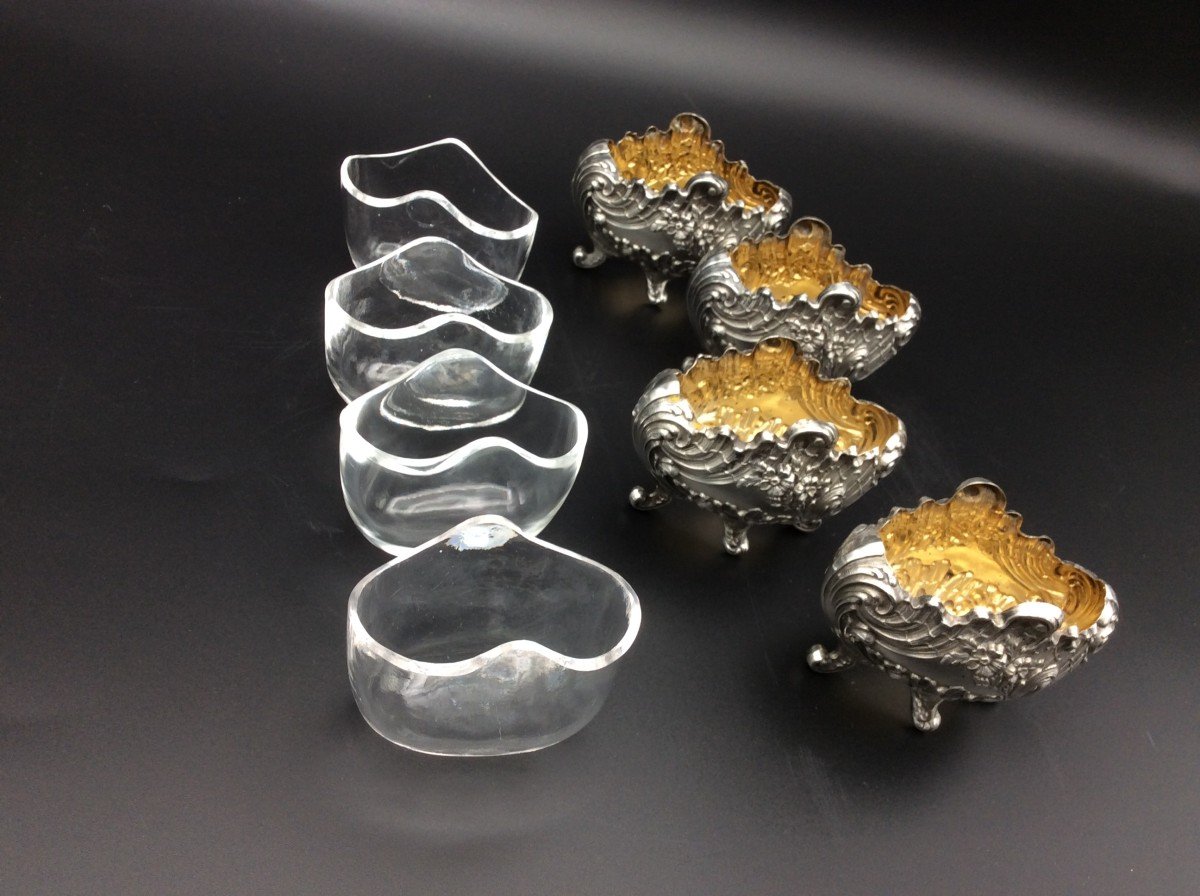 Four Salt Cellars In Silver-photo-3