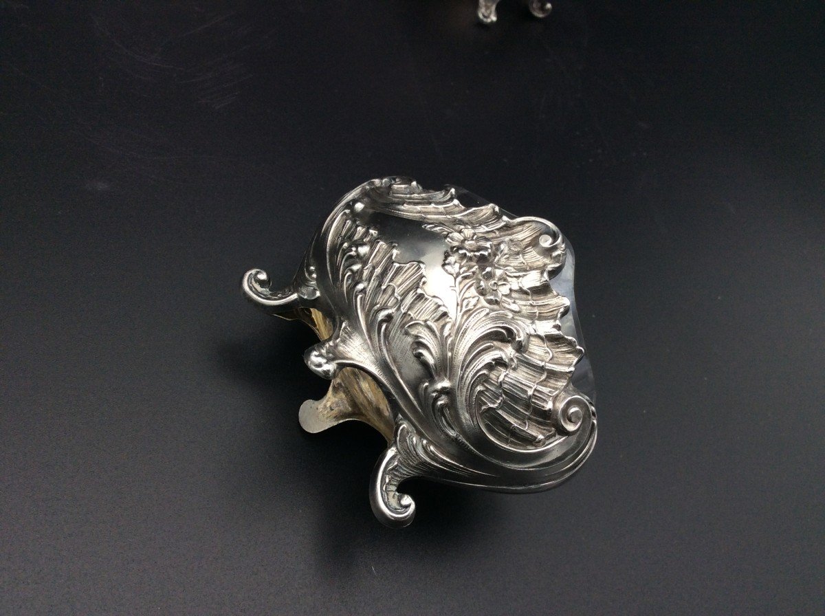 Four Salt Cellars In Silver-photo-3