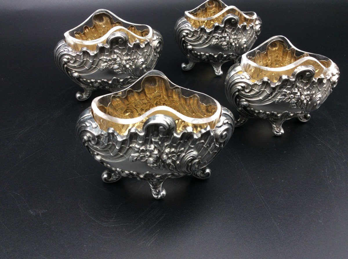 Four Salt Cellars In Silver-photo-4