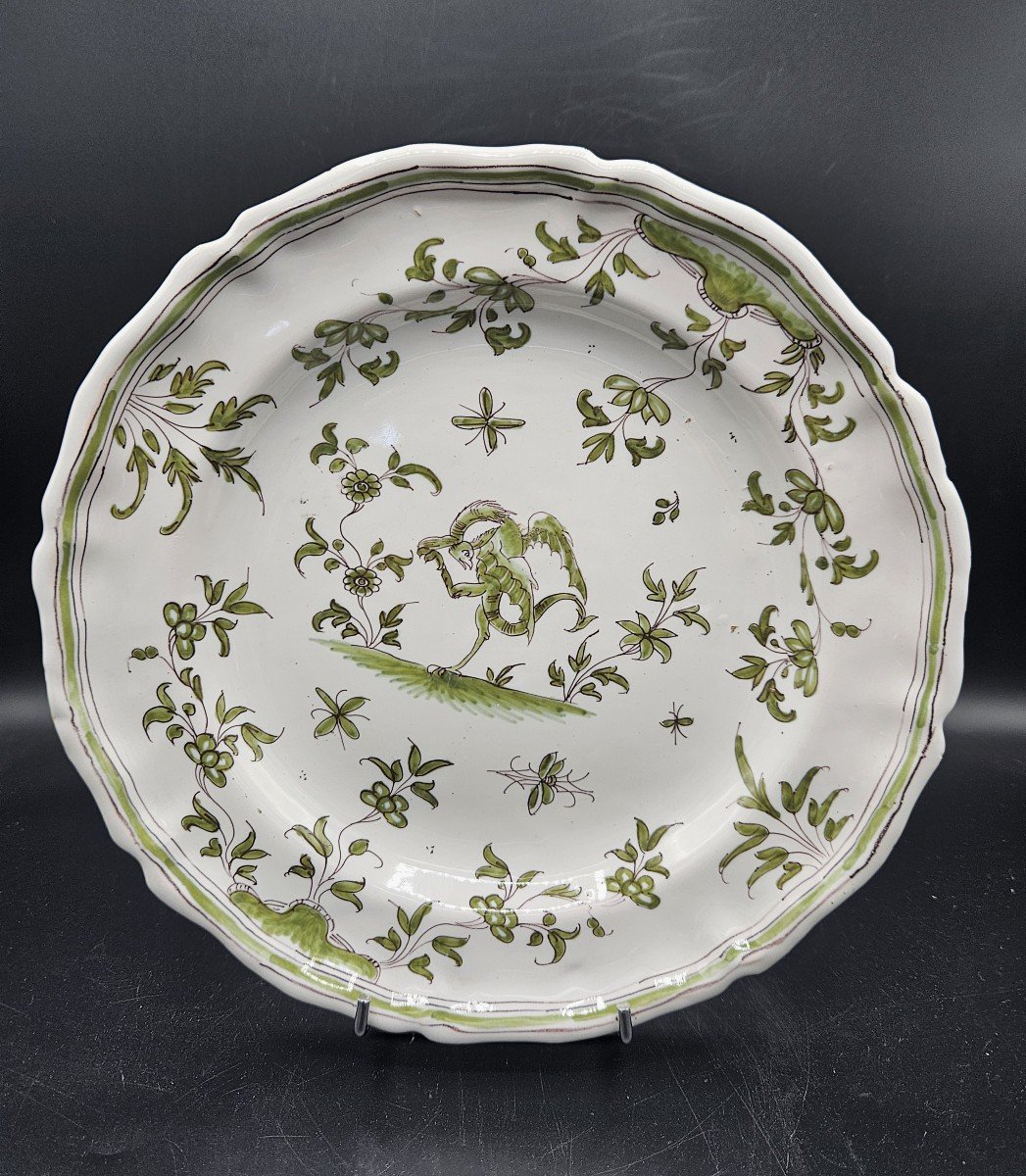 "18th Century Earthenware Plate From Moustiers"