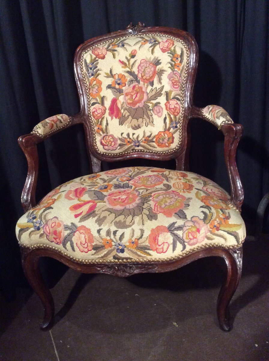 Fauteuil  Cabriolet  Louis  XV-photo-2