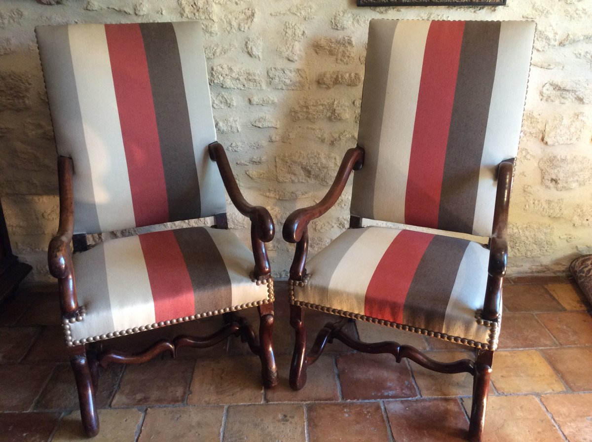 Pair Of Louis XIII Armchairs-photo-2