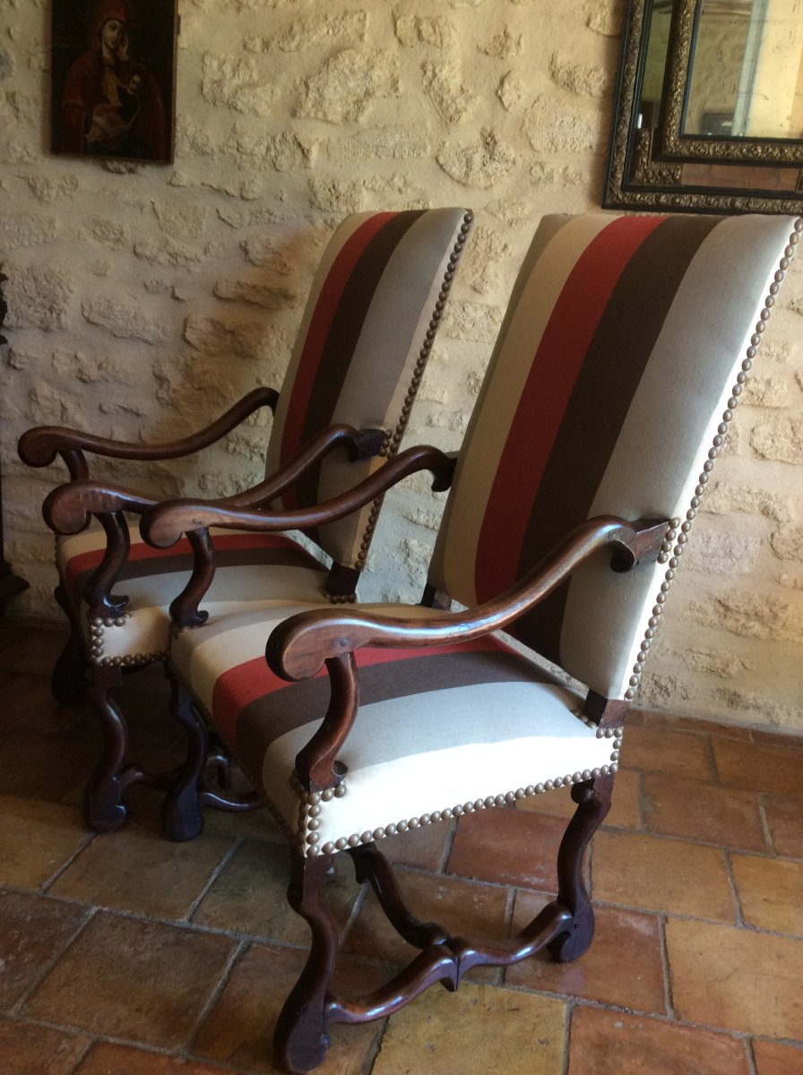 Pair Of Louis XIII Armchairs-photo-2